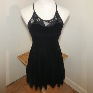 Free People Nightshade Strappy Velvet & Lace Dress